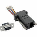 Tripp Lite DB9 to RJ45 Modular Serial Adapter F/F RS-232 RS-422 RS-485 - 1 x DB-9 Female Serial - 1 x RJ-45 Female Network - Black - P440-89FF