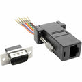 Tripp Lite DB9 to RJ45 Modular Serial Adapter M/F RS-232 RS-422 RS-485 - 1 x DB-9 Male Serial - 1 x RJ-45 Female Network - Black - P440-89FM - eCommerce Business Prime