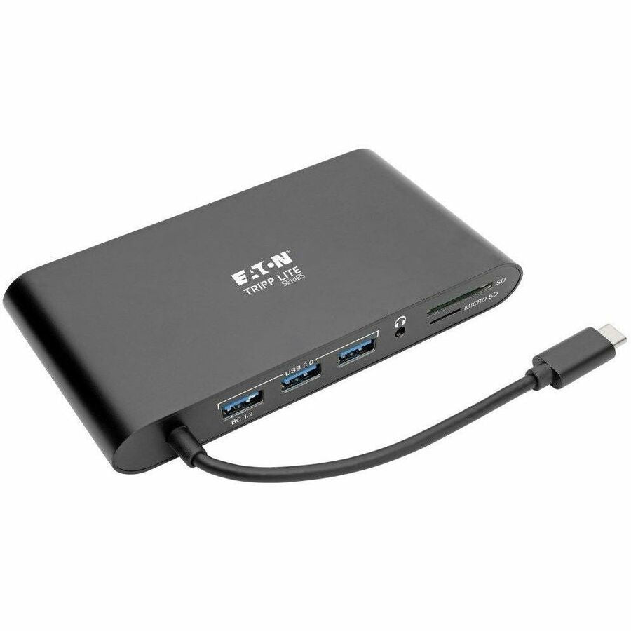 Tripp Lite USB C Docking Station 4k USB Hub HDMI VGA mDP Gbe Charging Black, USB Type C, USB-C, USB Type-C - for Notebook/Tablet PC/Desktop PC/Smartphone - 60 W - USB Type C - 4 x USB Ports - 3 x USB  - U442-DOCK1-B - eCommerce Business Prime