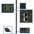 Tripp Lite PDU Switched 120V 30A 24 5-15/20R L5-30P LX Interface 0URM TAA - Switched - NEMA L5-30P - 24 x NEMA 5-15/20R - 120 V AC - 0U - Vertical - Rack Mount - Rack-mountable - TAA Compliant - PDUMVR30NETLX - eCommerce Business Prime