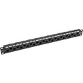 Tripp Lite 24-Port Cat5e/6 Feed-Through Patch Panel RJ45 1URM TAA - 24 Port(s) - 24 x RJ-45 - 1U High - Black - 19" Wide - Rack-mountable - N254-024-OF - eCommerce Business Prime