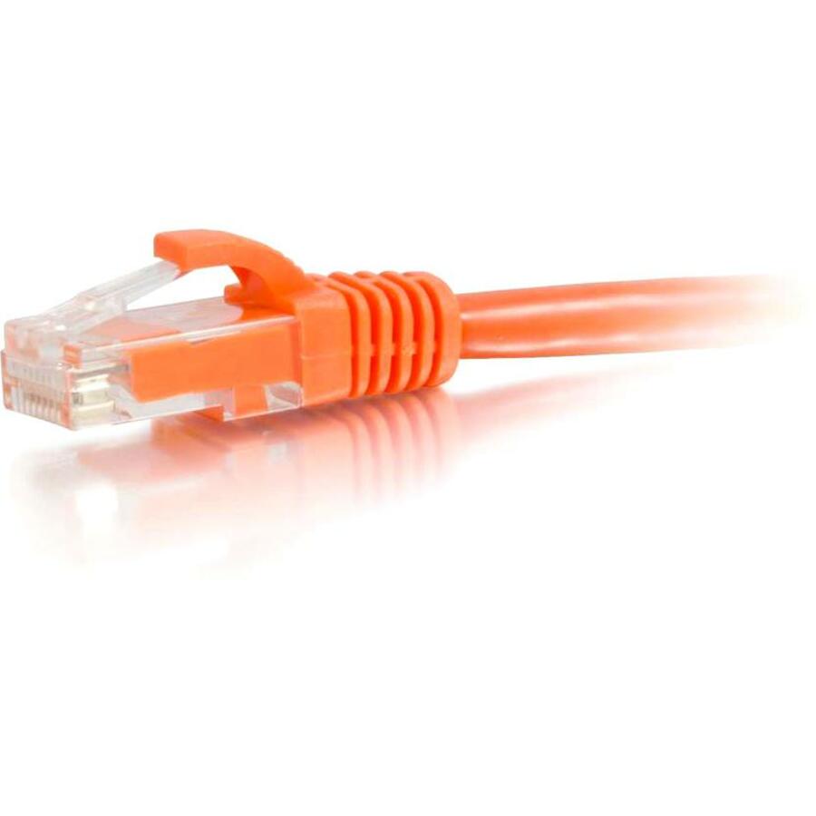C2G 1ft Cat6 Ethernet Cable - Snagless Unshielded (UTP) - Orange - Category 6 for Network Device - RJ-45 Male - RJ-45 Male - 1ft - Orange - 27810 - eCommerce Business Prime