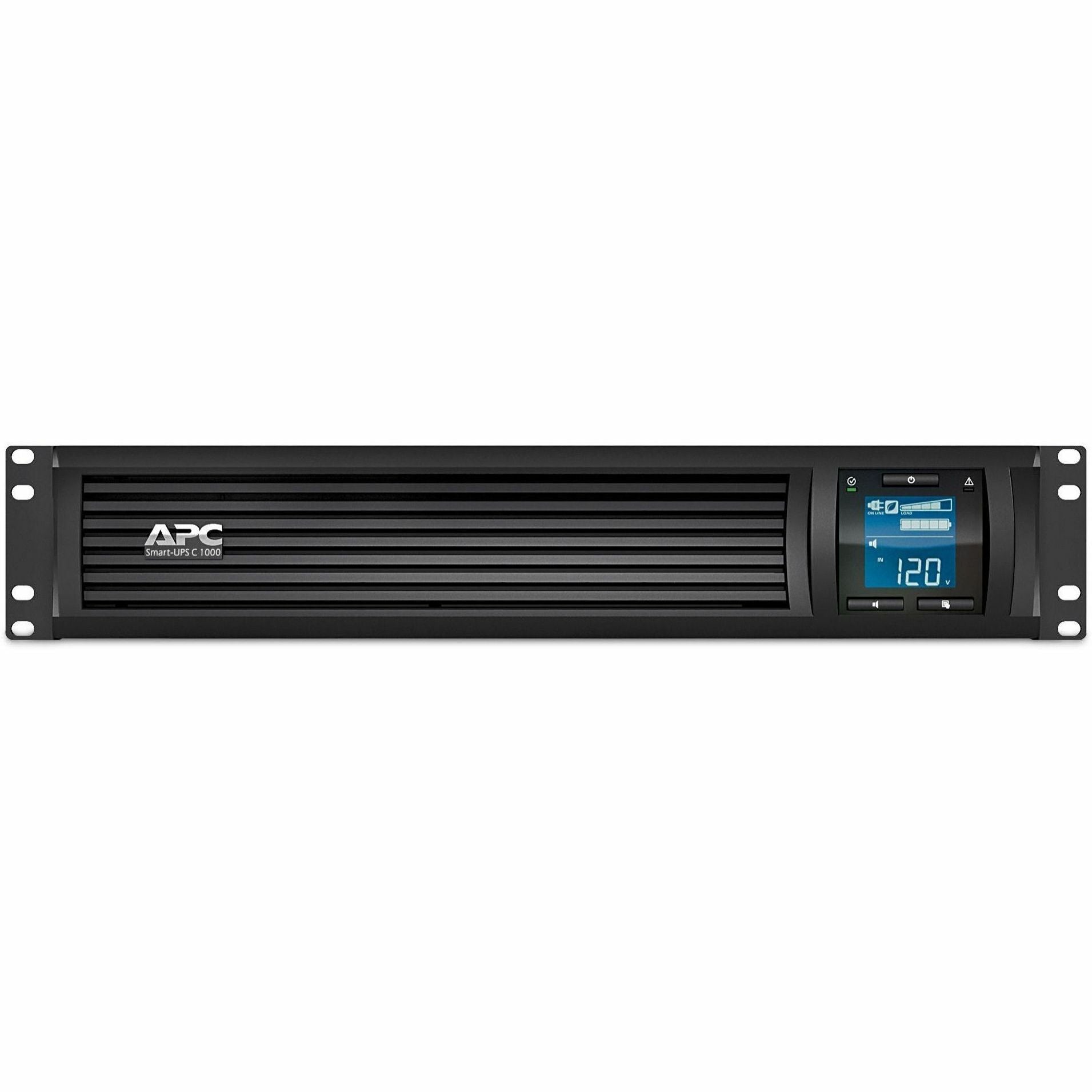 APC by Schneider Electric Smart-UPS C 1000VA LCD RM 2U 120V with SmartConnect - 2U Rack-mountable - 3 Hour Recharge - 9.20 Minute Stand-by - 120 V AC Input - 120 V AC Output - 6 x NEMA 5-15R - SMC1000-2UC - eCommerce Business Prime