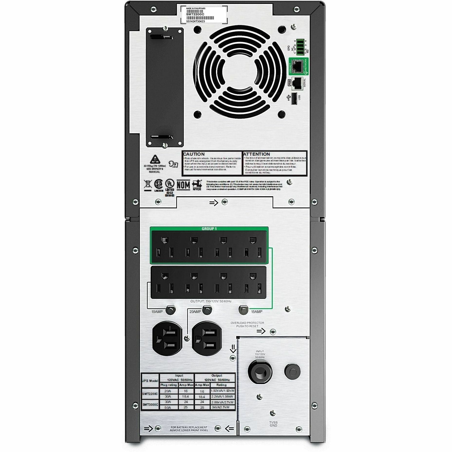APC by Schneider Electric Smart-UPS SMT2200C 2.2KVA Tower UPS - Tower - 3 Hour Recharge - 10.10 Minute Stand-by - 120 V AC Input - 120 V AC, 120 V AC, 127 V AC Output - 2 x NEMA 5-20R, 8 x NEMA 5-15R - SMT2200C - eCommerce Business Prime
