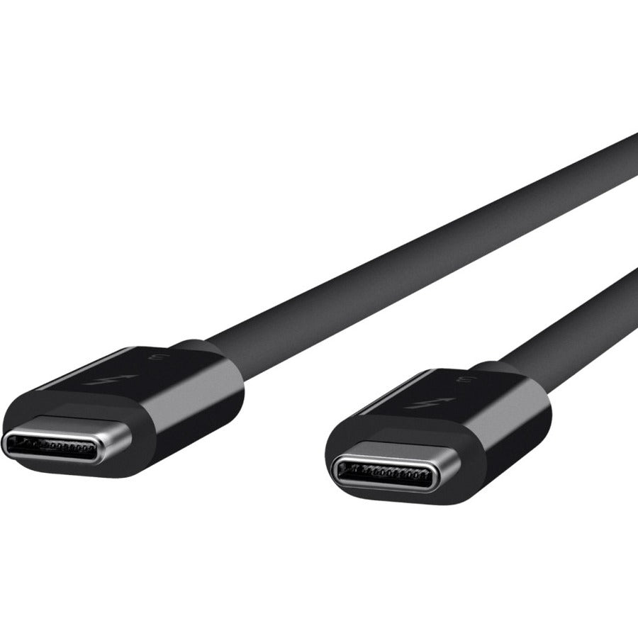 Belkin Thunderbolt 3 Cable (USB-C to USB-C) (100W) (1.6ft/0.5m) - 1.64 ft Thunderbolt 3 Video/Data Transfer Cable for Video Device, Hard Drive, MacBook Pro, iMac - First End: 1 x USB Type C - Male - S - F2CD084BT0.5MBK - eCommerce Business Prime