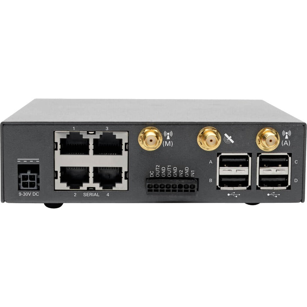Tripp Lite 4-Port Console Server Cellular Gateway Dual GB NIC & SIM, 4G LTE - Twisted Pair - 2 x Network (RJ-45) - 4 x USB - 4 x Serial Port - 1000Base-X - Gigabit Ethernet - Management Port - Rack-mo - B093-004-2E4U-V - eCommerce Business Prime