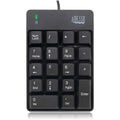 Adesso USB Spill Resistant 18-Key Numeric Keypad - Cable Connectivity - USB Interface - 18 Key - English (US) - Windows - Membrane Keyswitch - Black - AKB-601UB - eCommerce Business Prime
