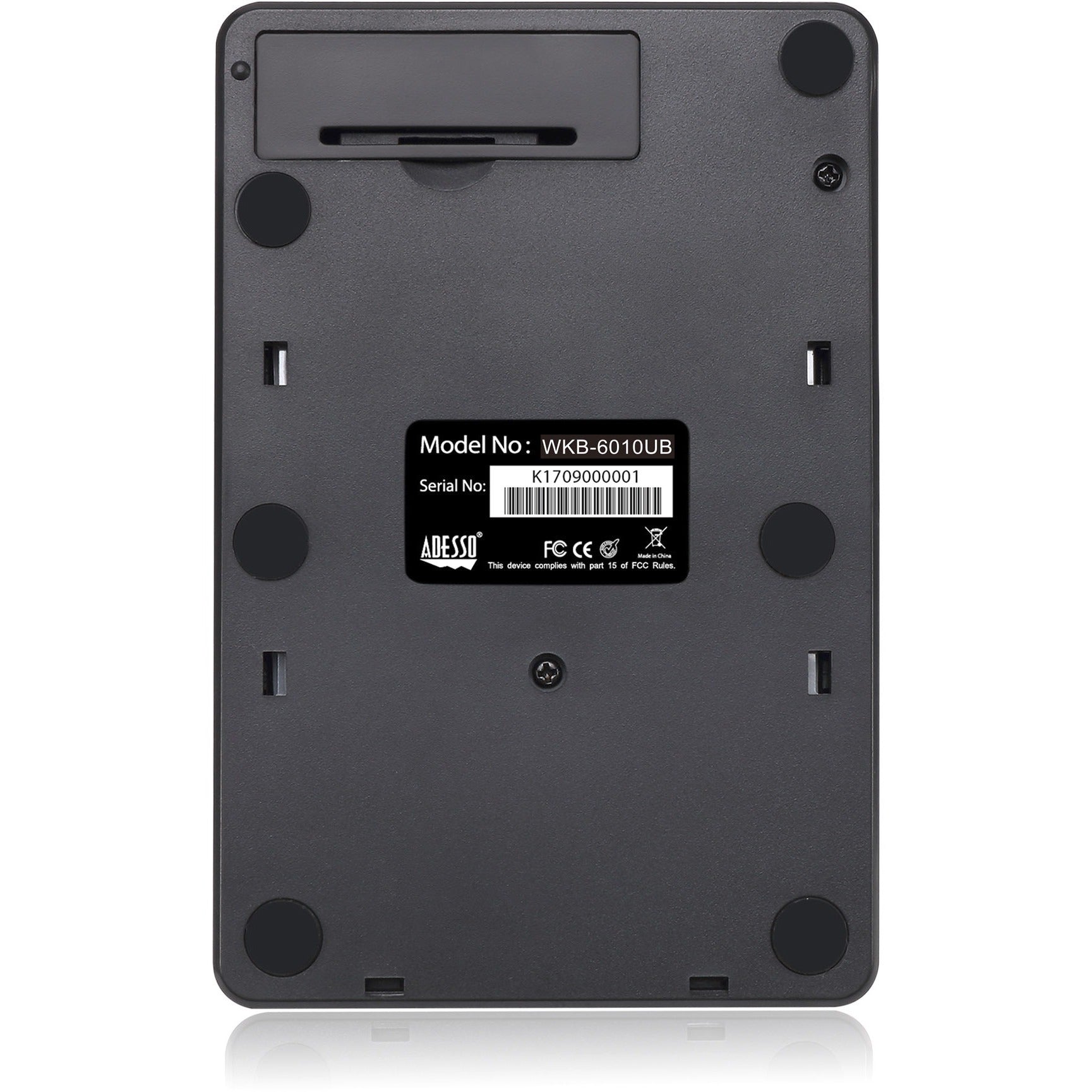 Adesso Wireless Spill Resistant 18-Key Numeric Keypad - Wireless Connectivity - RF - 30 ft - 2.40 GHz - USB Interface - 18 Key - English (US) - Computer - Windows - Membrane Keyswitch - AAA Battery Si - WKB-6010UB - eCommerce Business Prime