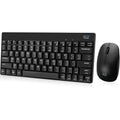 Adesso WKB-1100CB - Wireless Spill Resistant Mini Keyboard &amp; Mouse Combo - USB Membrane Wireless RF Keyboard - 79 Key - English (US) - Black - USB Wireless RF Mouse - Optical - 1200 dpi - Scroll W - WKB-1100CB - eCommerce Business Prime