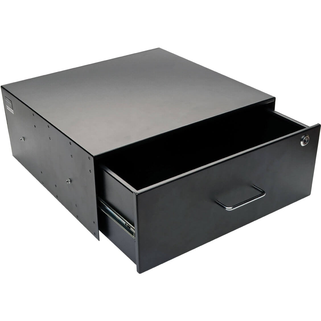 Tripp Lite 4U Locking Rackmount Storage Drawer Rack Enclosures/ Open Frame - 19" 4U Wide Rack-mountable - Black Powder Coat - Cold-rolled Steel (CRS) - 50 lb x Maximum Weight Capacity - SRDRAWER4U - eCommerce Business Prime
