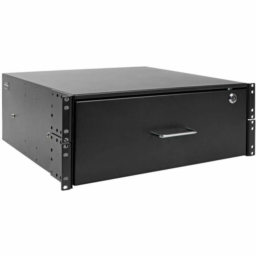 Tripp Lite 4U Locking Rackmount Storage Drawer Rack Enclosures/ Open Frame - 19" 4U Wide Rack-mountable - Black Powder Coat - Cold-rolled Steel (CRS) - 50 lb x Maximum Weight Capacity - SRDRAWER4U - eCommerce Business Prime