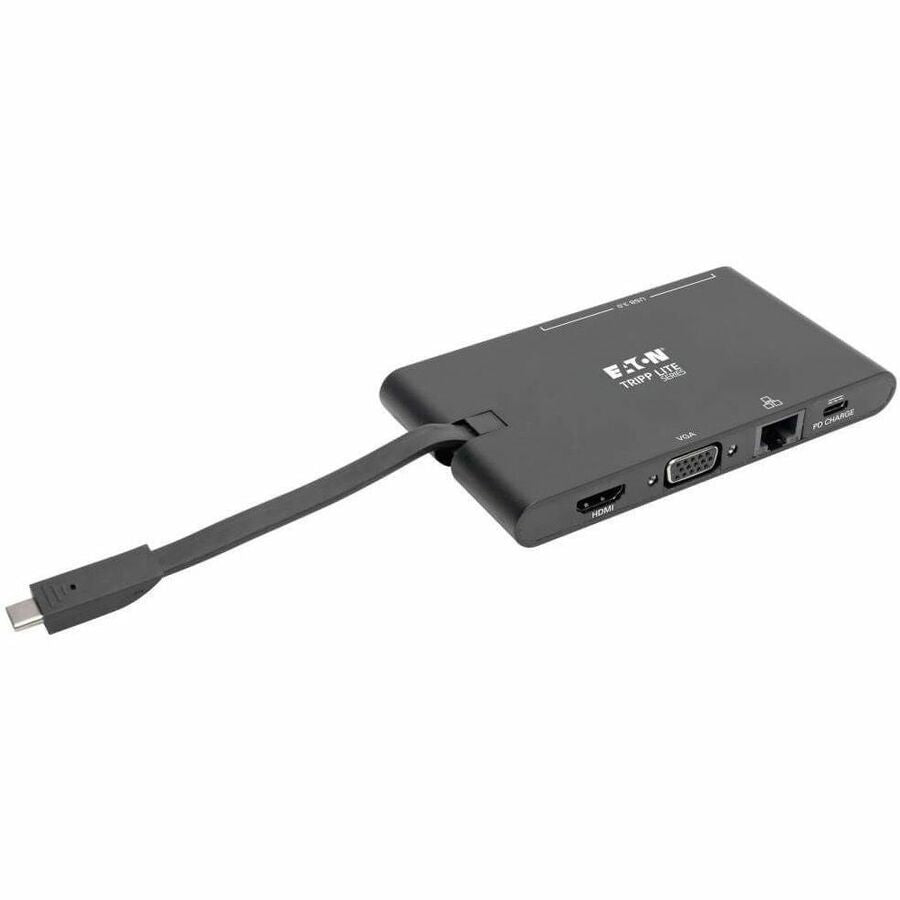 Tripp Lite USB C Docking Station HDMI VGA GbE PD Charging USB Hub 4K Black, USB-C, USB Type-C - for Notebook/Tablet PC/Desktop PC/Smartphone - 100 W - USB 3.0 Type C - 4 x USB Ports - 2 x USB 3.0 - Ne...  - U442-DOCK3-B - eCommerce Business Prime