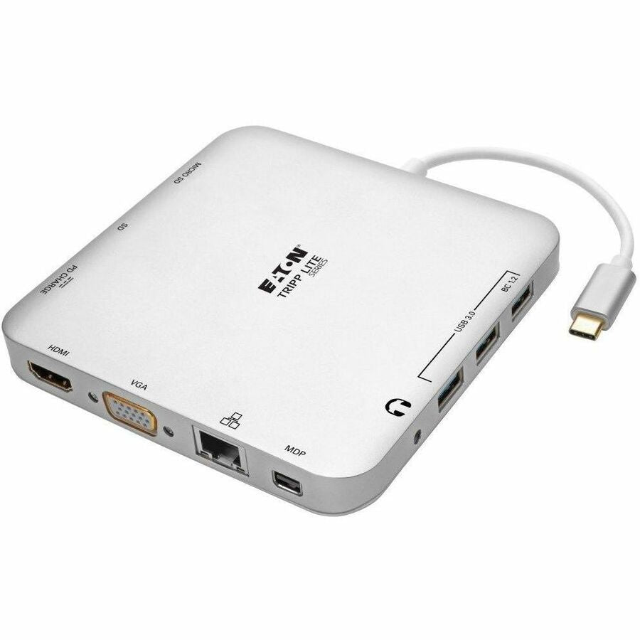 Tripp Lite USB C Docking Station w/ USB Hub mDP HDMI VGA GbE PD Charging 4K, USB-C, USB Type-C - for Notebook/Tablet PC/Desktop PC/Smartphone - 60 W - USB Type C - 4 x USB Ports - 3 x USB 3.0 - Networ...  - U442-DOCK2-S - eCommerce Business Prime