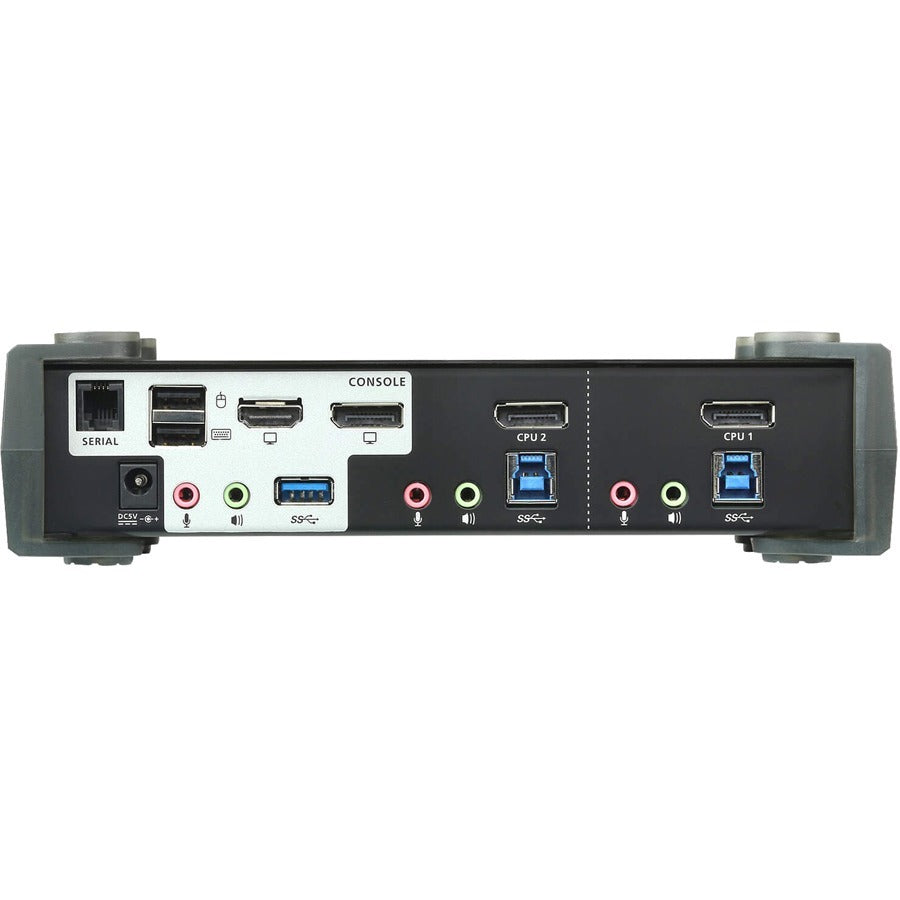 ATEN 2-Port USB 3.0 4K DisplayPort MST KVMP Switch (Cables Included)-TAA Compliant - 2 Computer(s) - 1 Local User(s) - 4096 x 2160 - 6 x USB - 1 x HDMI - Desktop - 3 x DisplayPort - CS1922M - eCommerce Business Prime