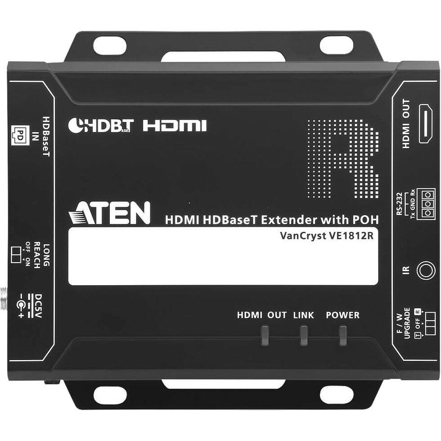 ATEN HDMI HDBaseT Receiver with POH (4K@100m) (HDBaseT Class A)-TAA Compliant - 1 Output Device - 492.13 ft Range - 1 x Network (RJ-45) - 1 x HDMI Out - 4K - 4096 x 2160 - Twisted Pair - Category 6a - - VE1812R - eCommerce Business Prime