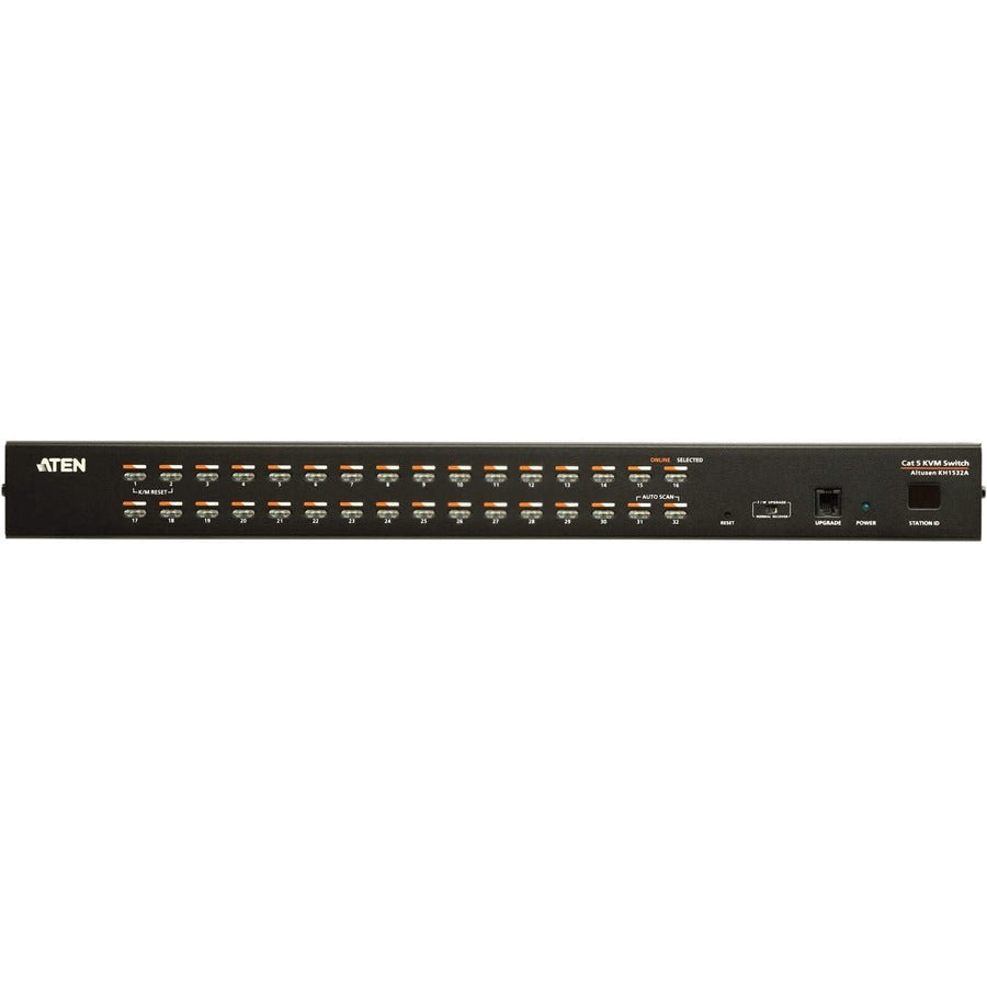 ATEN 32-Port Cat 5 KVM Switch - 32 Computer(s) - 1 Local User(s) - 1900 x 1200 - 32 x Network (RJ-45) - 2 x PS/2 Port - 2 x USB1 x VGA - Rack-mountable - 1U - KH1532A - eCommerce Business Prime