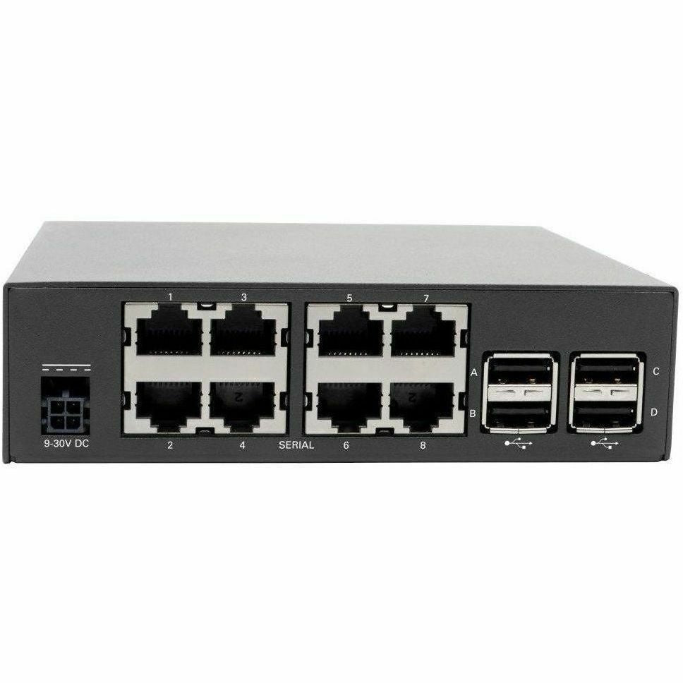 Tripp Lite 8-Port Console Server Built-In Modem Dual GbE NIC Flash Dual SIM - Twisted Pair - 4 x Network (RJ-45) - 4 x USB - 8 x Serial Port - Network (RJ-11) - 1000Base-X - Gigabit Ethernet - Managem - B093-008-2E4U-M - eCommerce Business Prime