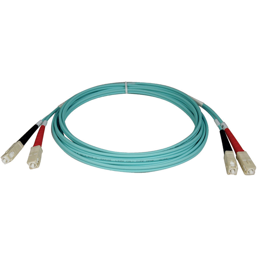 Tripp Lite 15M 10Gb Duplex Multimode 50/125 OM3 LSZH Fiber Optic Patch Cable SC/SC Aqua 50' 50ft 15 Meter - 49.21ft - N806-15M - eCommerce Business Prime