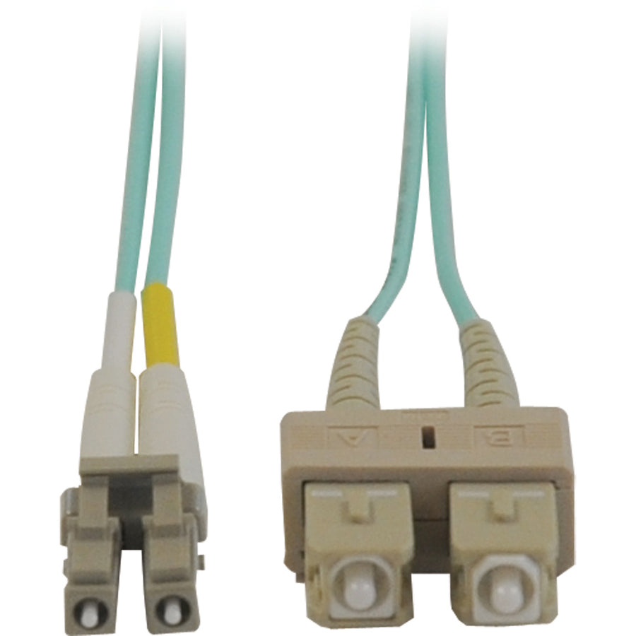 Tripp Lite 15M 10Gb Duplex Multimode 50/125 OM3 LSZH Fiber Optic Patch Cable LC/SC Aqua 50' 50ft 15 Meter - SC Male - LC Male - 49.21ft - N816-15M - eCommerce Business Prime