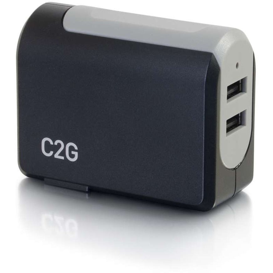 C2G 2-Port USB Wall Charger - AC Power Adapter - 120 V AC, 230 V AC Input - 4.9 V DC/4.80 A, 5.3 V DC, 4.8 V DC Output - 20276 - eCommerce Business Prime