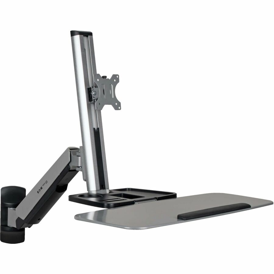Tripp Lite WorkWise Wall-Mounted Workstation, Single Display - Wall Mount for Flat Panel Display, TV, Keyboard, Telephone, Fan - Black - 1 Display(s) Supported - 32" Screen Support - 17.64 lb Load Cap - WWSS1332W - eCommerce Business Prime