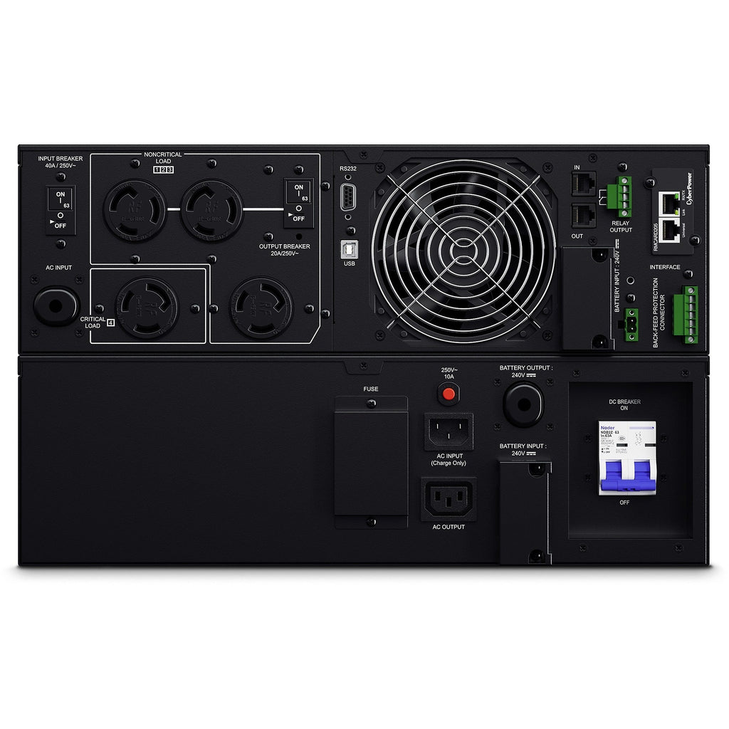 CyberPower OL6KRT Smart App Online UPS Systems - 6000VA/5400W, 200 - 240 VAC, NEMA L6-30P, 6U, Rack / Tower, Sine Wave, 4 Outlets, LCD, PowerPanel&reg; Business, $300000 CEG, 3YR Warranty - OL6KRT - eCommerce Business Prime
