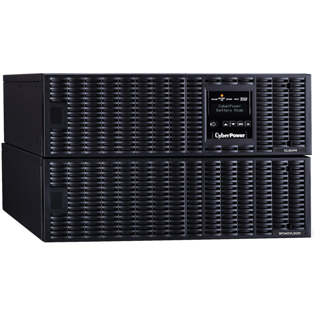 CyberPower OL6KRT Smart App Online UPS Systems - 6000VA/5400W, 200 - 240 VAC, NEMA L6-30P, 6U, Rack / Tower, Sine Wave, 4 Outlets, LCD, PowerPanel&reg; Business, $300000 CEG, 3YR Warranty - OL6KRT - eCommerce Business Prime