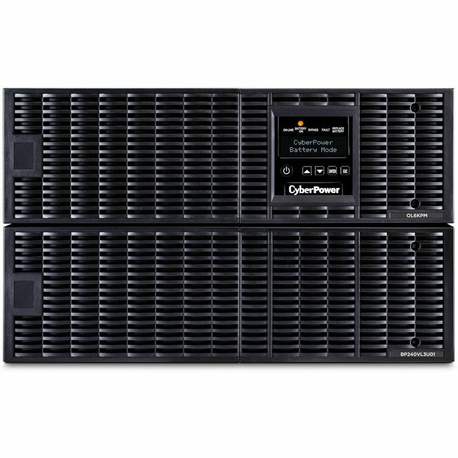 CyberPower OL6KRT Smart App Online UPS Systems - 6000VA/5400W, 200 - 240 VAC, NEMA L6-30P, 6U, Rack / Tower, Sine Wave, 4 Outlets, LCD, PowerPanel&reg; Business, $300000 CEG, 3YR Warranty - OL6KRT - eCommerce Business Prime