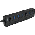 Adesso 7-ports USB 3.0 Hub with 5V2A Power Adaptor - USB - External - 7 USB Port(s) - 7 USB 3.0 Port(s) - PC, Mac - AUH-3070P - eCommerce Business Prime