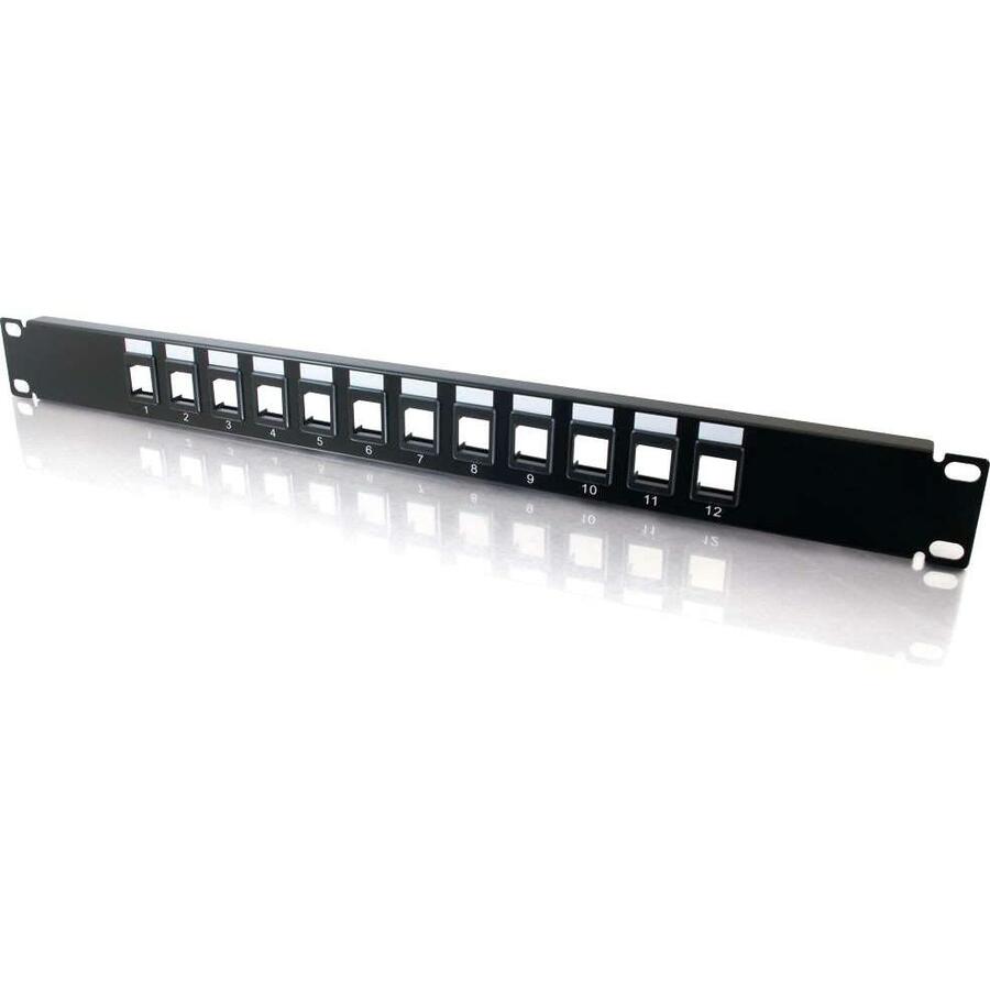C2G 12-Port Blank Keystone/Multimedia Patch Panel - 12 - 03857 - eCommerce Business Prime