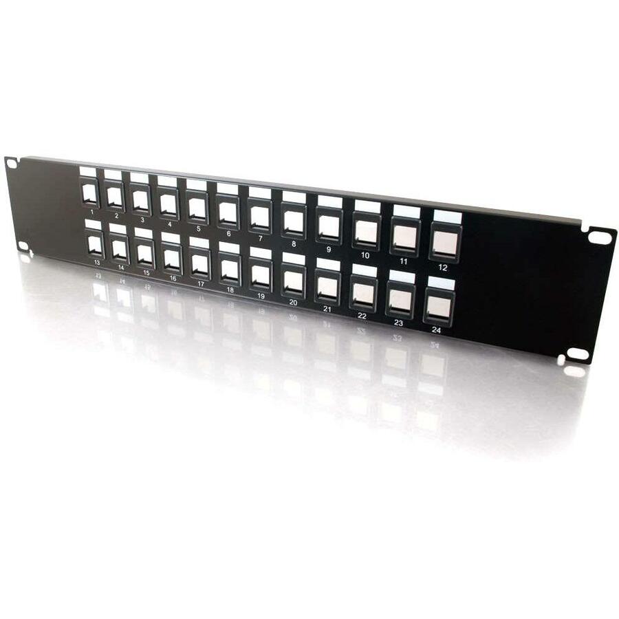 C2G 24-Port Blank Keystone/Multimedia Patch Panel - 24 - 03859 - eCommerce Business Prime