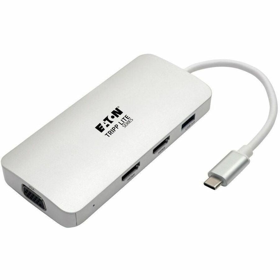Tripp Lite USB C Docking Station w/USB Hub, 2x HDMI, VGA, PD Charging 1080p, USB Type C, USB-C, USB Type-C - for Notebook/Tablet PC/Desktop PC/Smartphone - 60 W - USB Type C - 2 x USB Ports - 1 x USB  - U442-DOCK12-S - eCommerce Business Prime