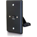 C2G Single Gang Wall Plate with HDMI Pigtail Black - 1-gang - Black - Aluminum, Polyvinyl Chloride (PVC) - 1 x HDMI Port(s) - 39878 - eCommerce Business Prime