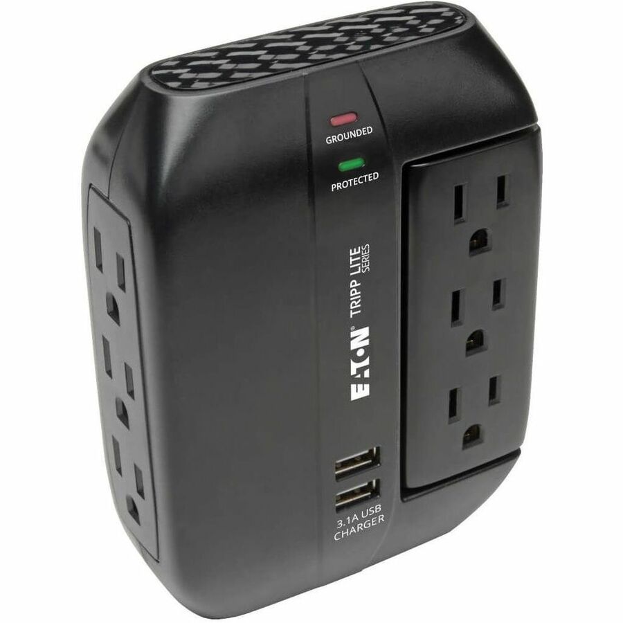 Tripp Lite Surge Protector Direct Plug-In 6 Outlet 3 Rotatable Outlets, 2 USB Charging Ports - 6 x NEMA 5-15R, 2 x USB - 1200 J - 120 V AC Input - SWIVEL6USB - eCommerce Business Prime