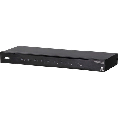 ATEN 8-Port True 4K HDMI Switch-TAA Compliant - 4096 x 2160 - 4K - 8 x 1 - Display, Set-top Box, Blu-ray Disc Player, DVD Player, Computer - 1 x HDMI Out - VS0801HB - eCommerce Business Prime