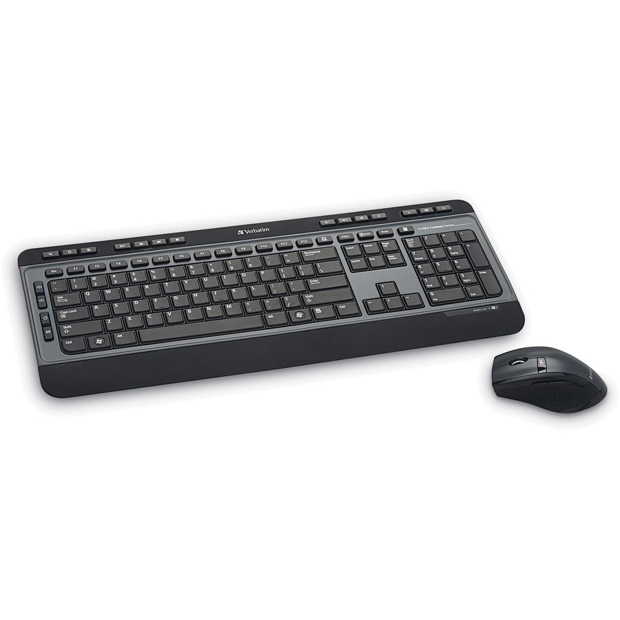 Verbatim Wireless Multimedia Keyboard and 6-Button Mouse Combo - Black - USB Type A Wireless RF - Black - USB Type A Wireless RF - Optical - 6 Button - Scroll Wheel - Black - Multimedia Hot Key(s) - A...  - 99788 - eCommerce Business Prime