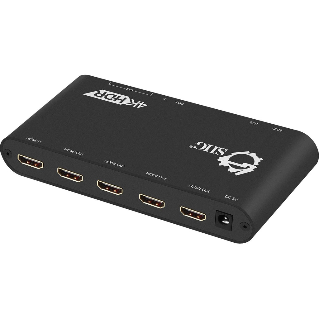 SIIG 1x4 HDMI 2.0 Splitter / Distribution Amplifier with Auto Video Scaling - 4K 60Hz HDR - Distributes HDMI video/audio signals from one HDMI source to four HDMI displays while maintaining signal qua...  - CE-H22Y11-S1 - eCommerce Business Prime