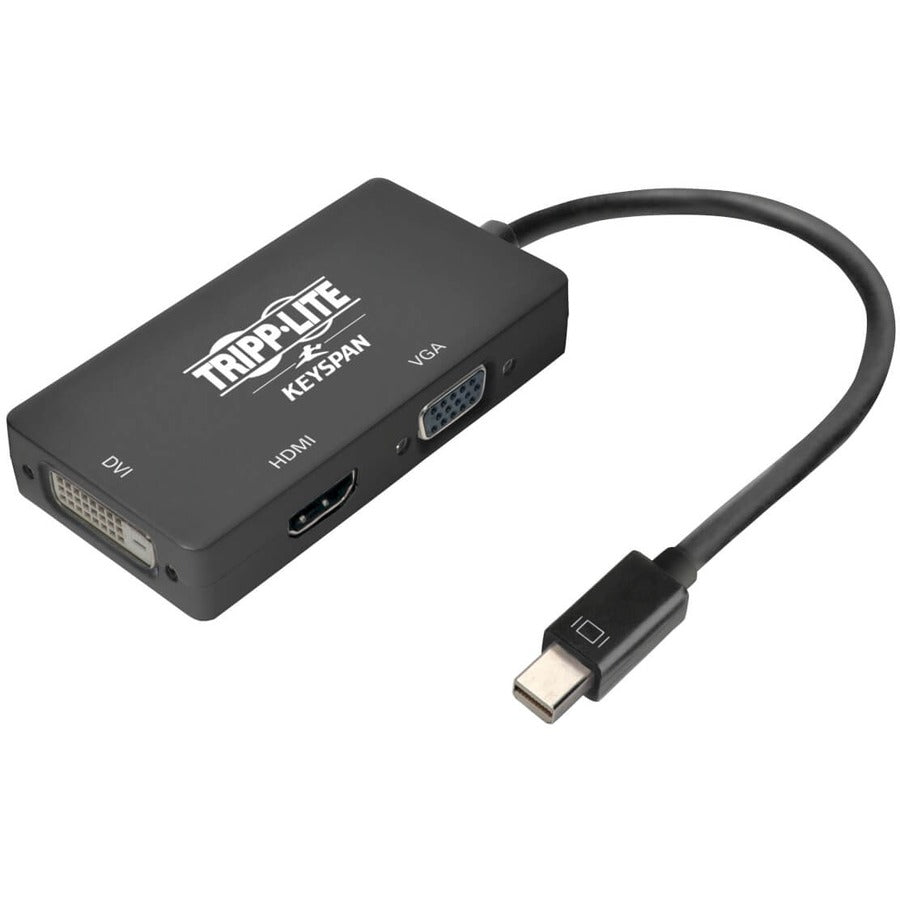 Tripp Lite Mini DisplayPort 1.2 to VGA/DVI/HDMI Adapter Converter 4K Black mDP to VGA / DVI / HDMI 6in - DVI/HDMI/Mini DisplayPort/VGA for Chromebook, Monitor, Notebook, Tablet, MacBook, Audio/Video D...  - P137-06N-HDVK6B - eCommerce Business Prime