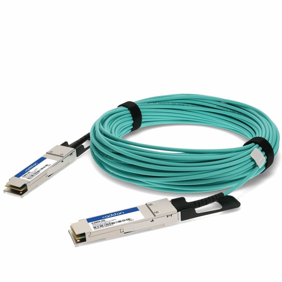 AddOn HP JL289A Compatible TAA Compliant 40GBase-AOC QSFP+ to QSFP+ Active Optical Cable (850nm, MMF, 20m) - 100% application tested and guaranteed to work - JL289A-AO - eCommerce Business Prime