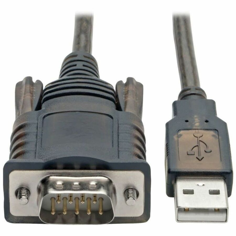 Tripp Lite RS232 to USB Adapter Cable with COM Retention (USB-A to DB9 M/M), FTDI, 5 ft. - 5 ft Serial/USB Data Transfer Cable for Barcode Scanner, Printer - First End: 1 x USB 2.0 Type A - Male - Sec...  - U209-005-COM - eCommerce Business Prime