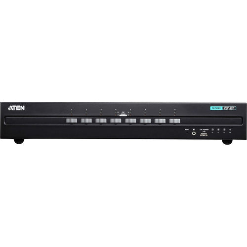 ATEN 8-Port USB HDMI Dual Display Secure KVM Switch (PSS PP v3.0 Compliant)-TAA Compliant - 8 Computer(s) - 1 Local User(s) - 3840 x 2160 - 2 x PS/2 Port - 19 x USB - 18 x HDMI - Rack-mountable - CS1148H - eCommerce Business Prime