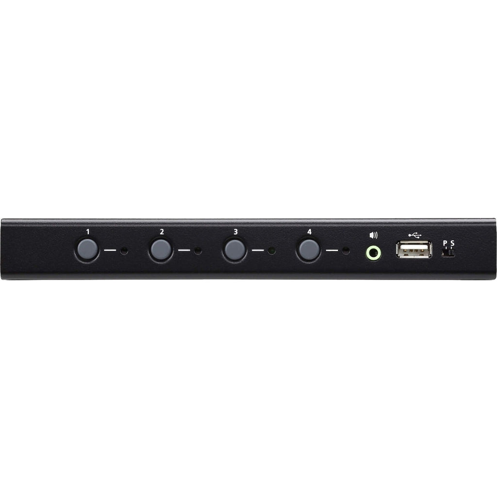 ATEN 4-port USB Boundless KM Switch - 4 Computer(s) - 1 Local User(s) - 1 x Network (RJ-45) - 8 x USB - Rack-mountable - CS724KM - eCommerce Business Prime
