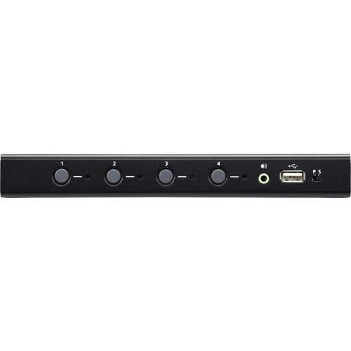ATEN 4-port USB Boundless KM Switch - 4 Computer(s) - 1 Local User(s) - 1 x Network (RJ-45) - 8 x USB - Rack-mountable - CS724KM - eCommerce Business Prime