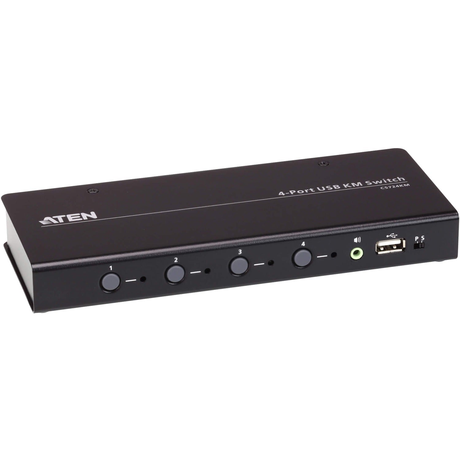 ATEN 4-port USB Boundless KM Switch - 4 Computer(s) - 1 Local User(s) - 1 x Network (RJ-45) - 8 x USB - Rack-mountable - CS724KM - eCommerce Business Prime