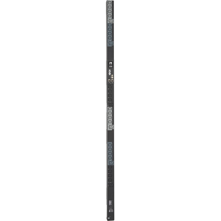Tripp Lite PDU 3-Phase Switched 208/240V 24 C13 6 C19 Outlet Monitoring TAA - Switched - NEMA L21-20P - 6 x IEC 60320 C19, 24 x IEC 60320 C13 - 230 V AC - Network (RJ-45) - 0U - Vertical - Rack Mount ...  - PDU3EVSR6L2120 - eCommerce Business Prime