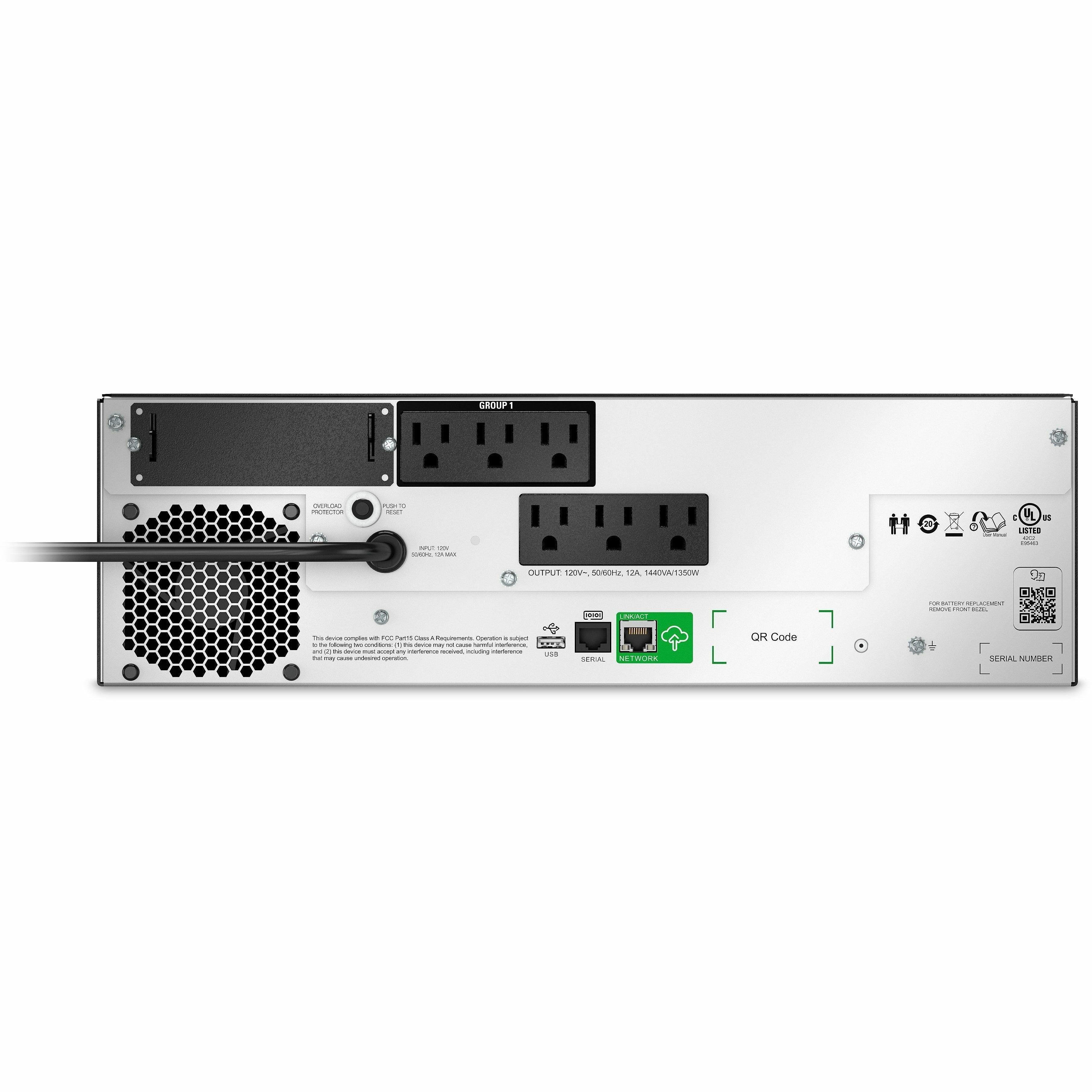 APC by Schneider Electric Smart-UPS Li-Ion, Short Depth 1500VA, 120V with SmartConnect (Not for sale in Vermont) - 3U Rack-mountable - 2.50 Hour Recharge - 2.10 Minute Stand-by - 120 V AC Input - 120 ...  - SMTL1500RM3UC - eCommerce Business Prime
