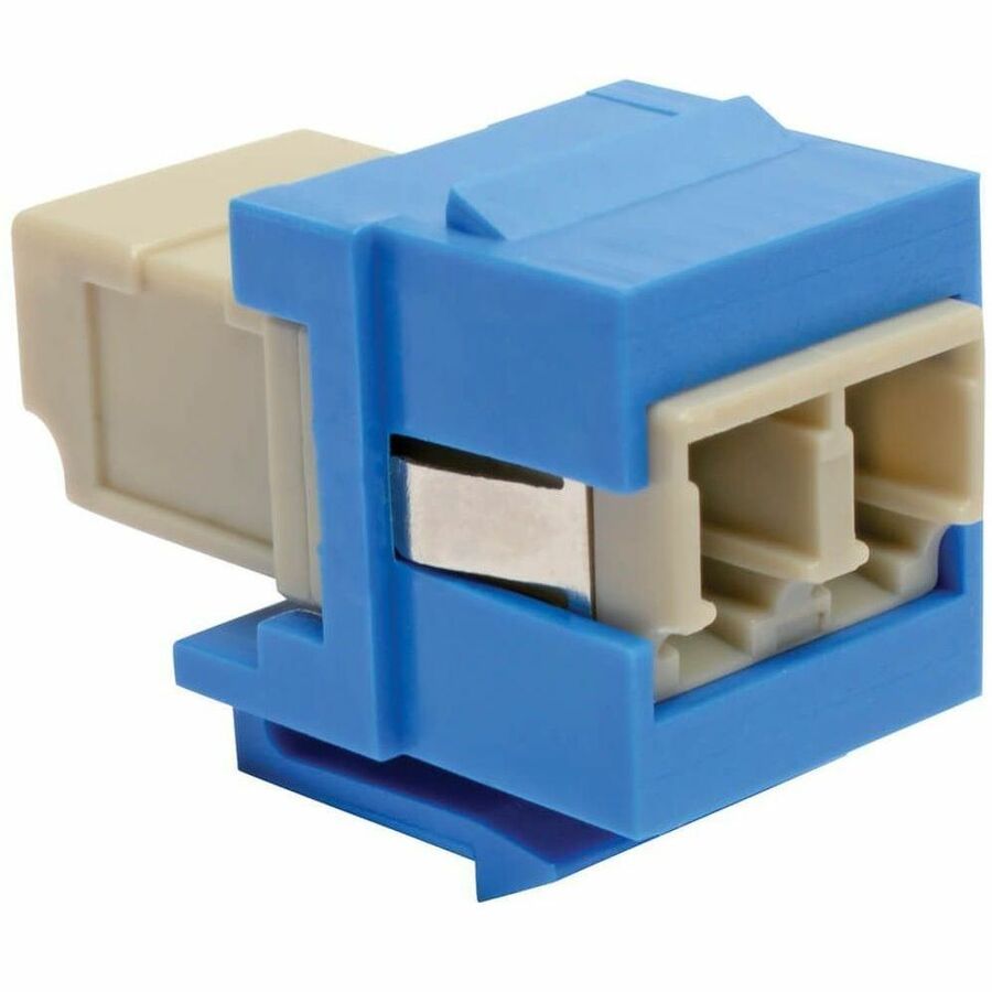 Tripp Lite Duplex Multimode Fiber Coupler, Keystone Jack - LC to LC, Blue - 2 x LC Network Female - Blue - N455-000-BL-KJ - eCommerce Business Prime