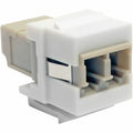 Tripp Lite Duplex Multimode Fiber Coupler, Keystone Jack - LC to LC, White - 2 x LC Network Female - White - N455-000-WH-KJ - eCommerce Business Prime