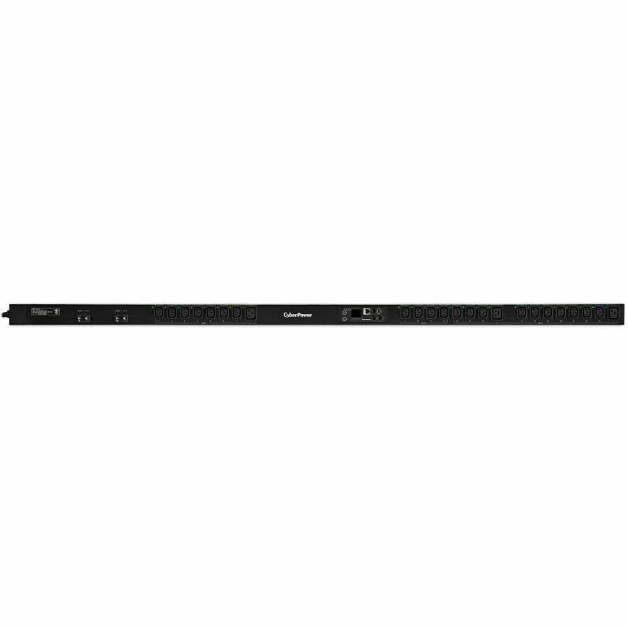 CyberPower PDU41105 200 - 240 VAC 30A Switched PDU - 24 Outlets, 24 ft, NEMA L6-30P, Vertical, 0U, LCD, 3YR Warranty - eCommerce Business Prime