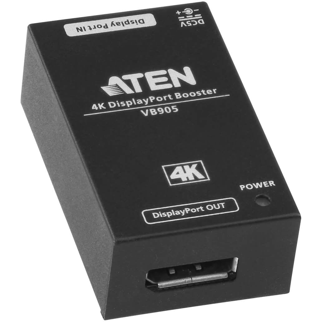 ATEN 4K DisplayPort Booster (True 4K@10m)-TAA Compliant - 4096 x 2160 - 65.62 ft Maximum Operating Distance - DisplayPort - Metal - VB905 - eCommerce Business Prime